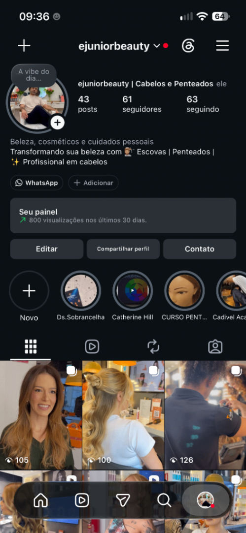 Trabalho de Cabeleireiro(a) por Elton Saldanha nascimento em Jardim Ruth, São Paulo