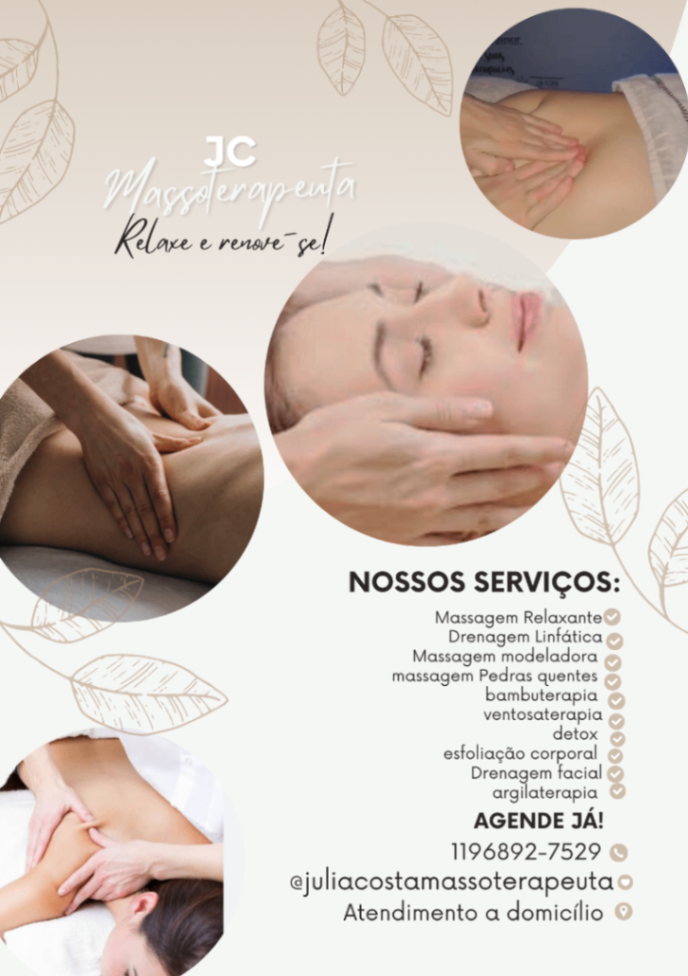 Trabalho de Massoterapeuta por Julia Costa em Jardim Recanto Verde, São Paulo