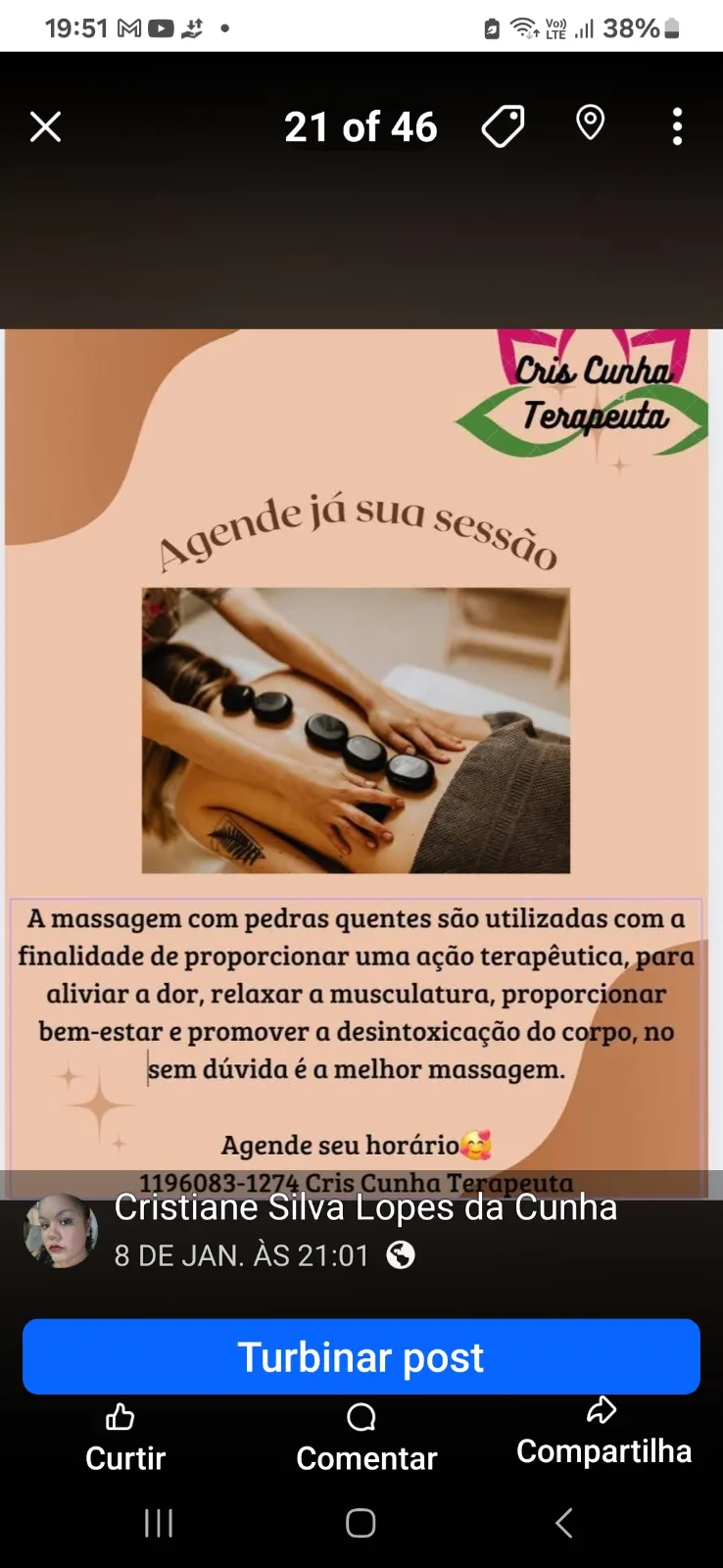 Trabalho de Massoterapeuta por Cristiane em Centro, São Bernardo do Campo — foto 8 de 8
