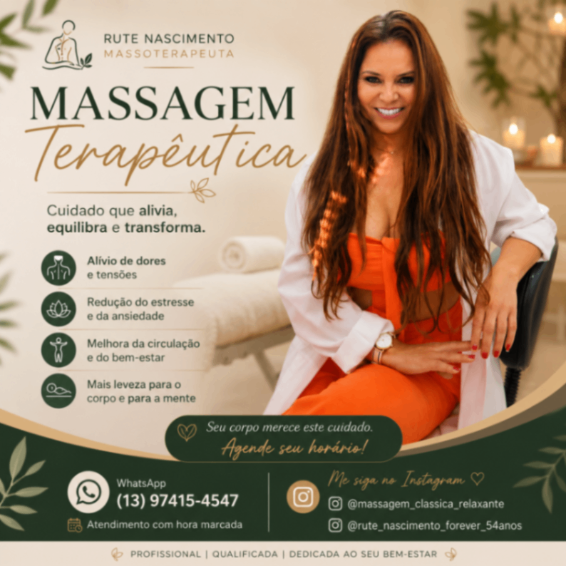 Trabalho de Massoterapeuta por Rute Nascimento oliveira em Boqueirão, Praia Grande — foto 1 de 6