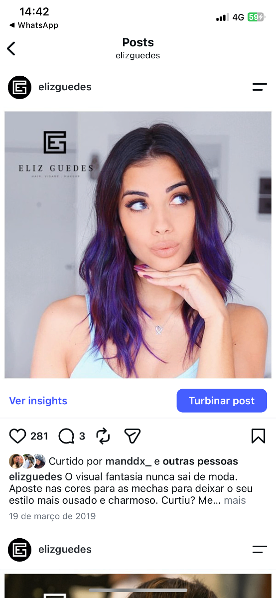 Trabalho de Cabeleireiro(a) por Eliz Guedes em Interlagos, São Paulo — foto 4 de 13
