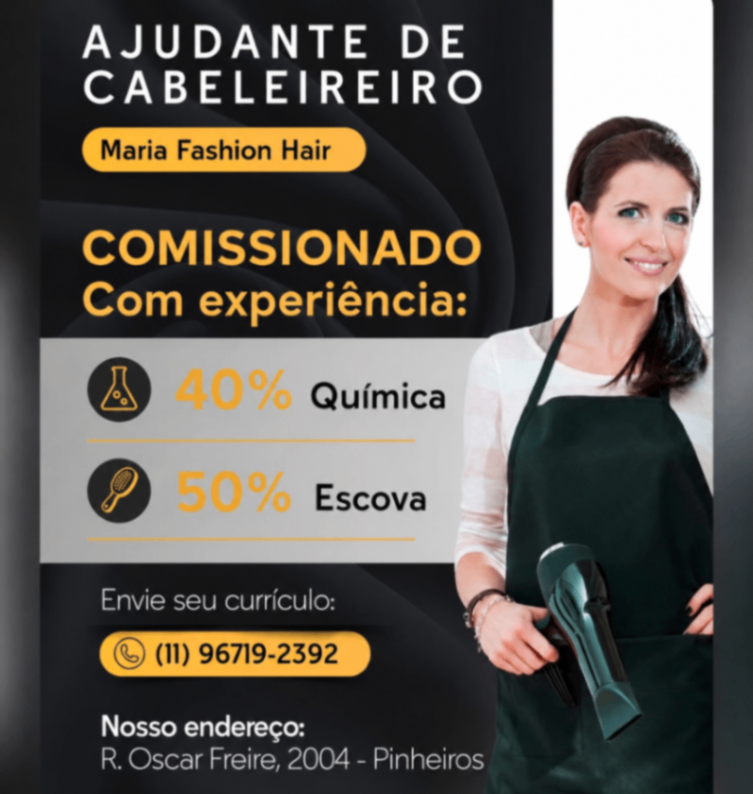 Assistente/Auxiliar - Pinheiros - São Paulo