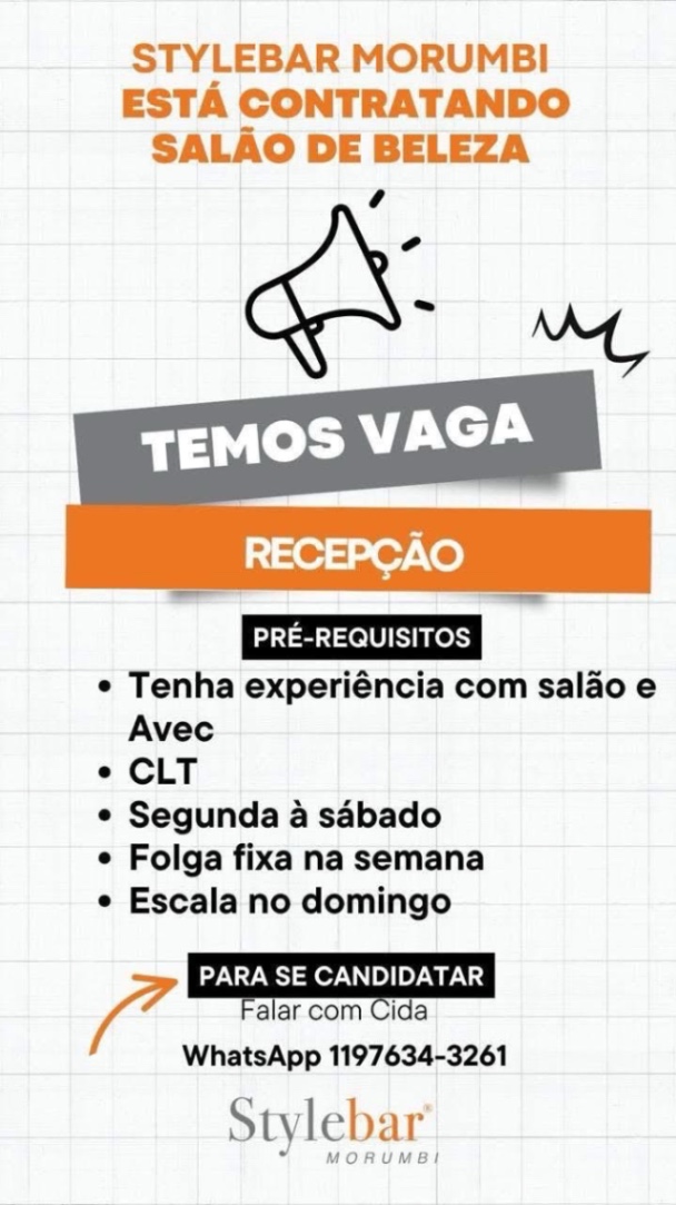 Recepcionista - Vila Progredior - São Paulo